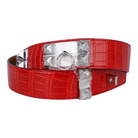 hermes cdc emerald croc belt|Hermes collars for dogs.